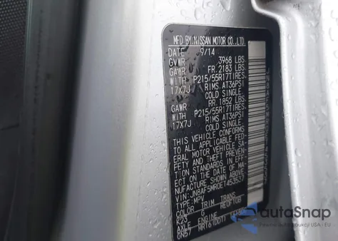 2014 Nissan Juke Sv from USA, damaged, VIN JN8AF5MR0ET453537